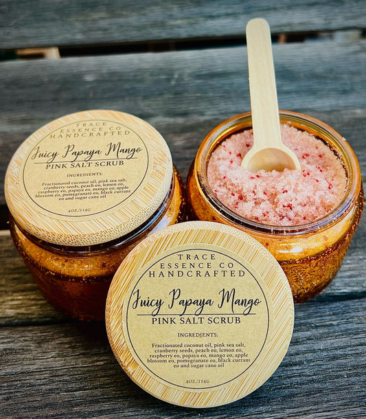 Juicy Papaya Mango Pink Salt Scrub